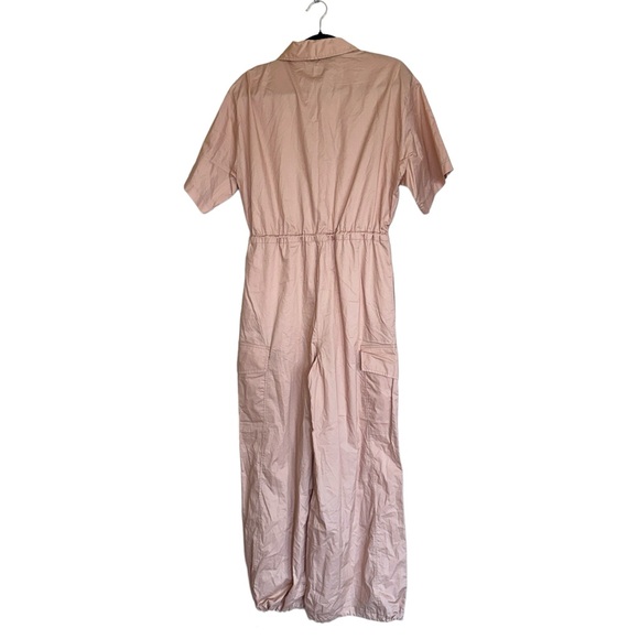 NWT ZARA FULL LENGTH Poplin GABARDINE JUMPSUIT Beige  Cargo Pocket Blogger Fave - Picture 14 of 14